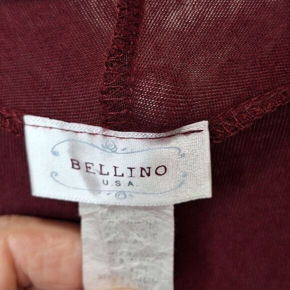 Bellino Womens 4X Open Front Fly Away Cardigan Asymmetrical Wine Red‎ Burgundy - Picture 8 of 9